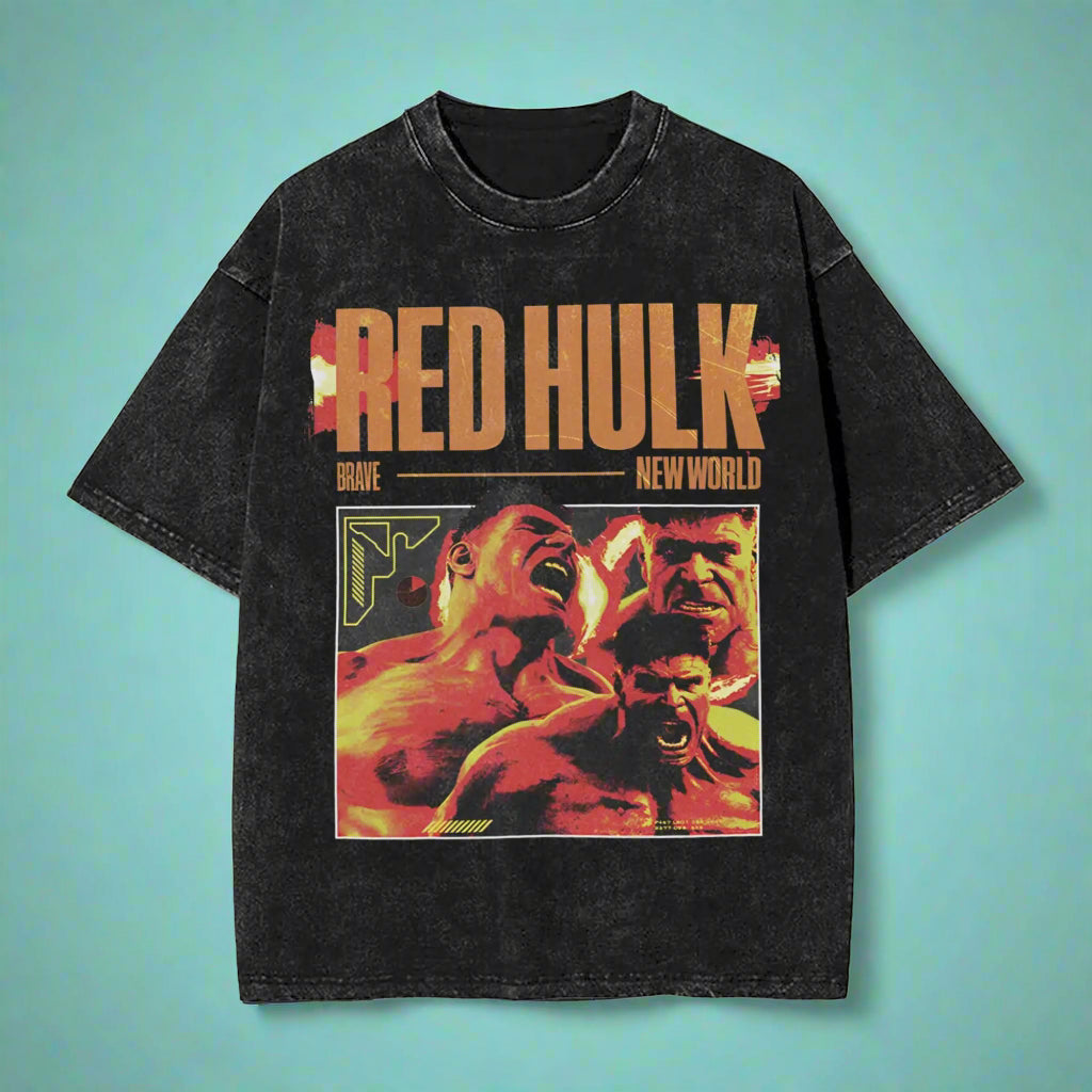 Red Hulk Washed Tee