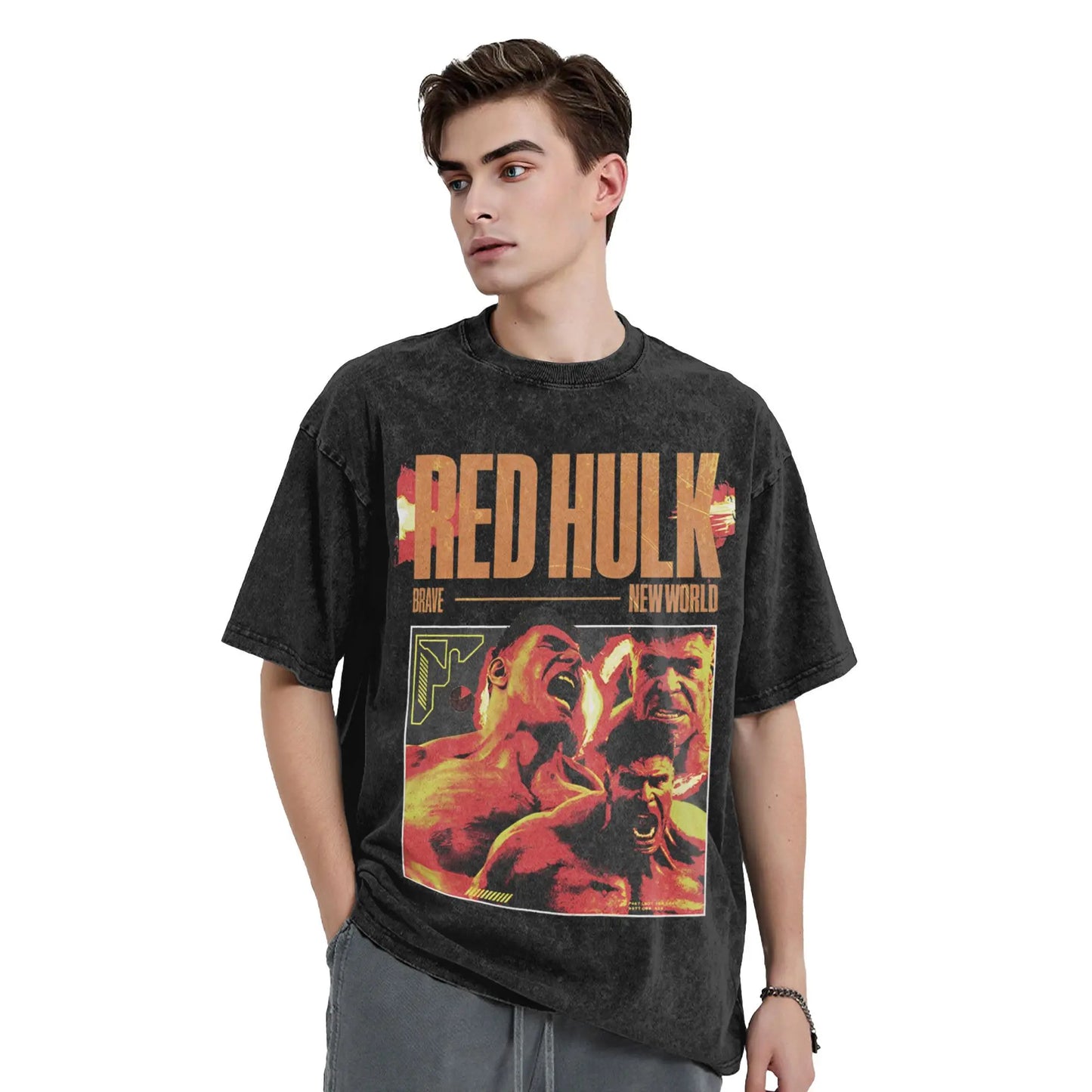 Red Hulk Washed Tee