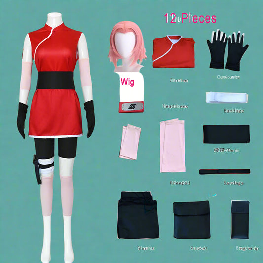 Haruno Sakura Ninja Cosplay Set