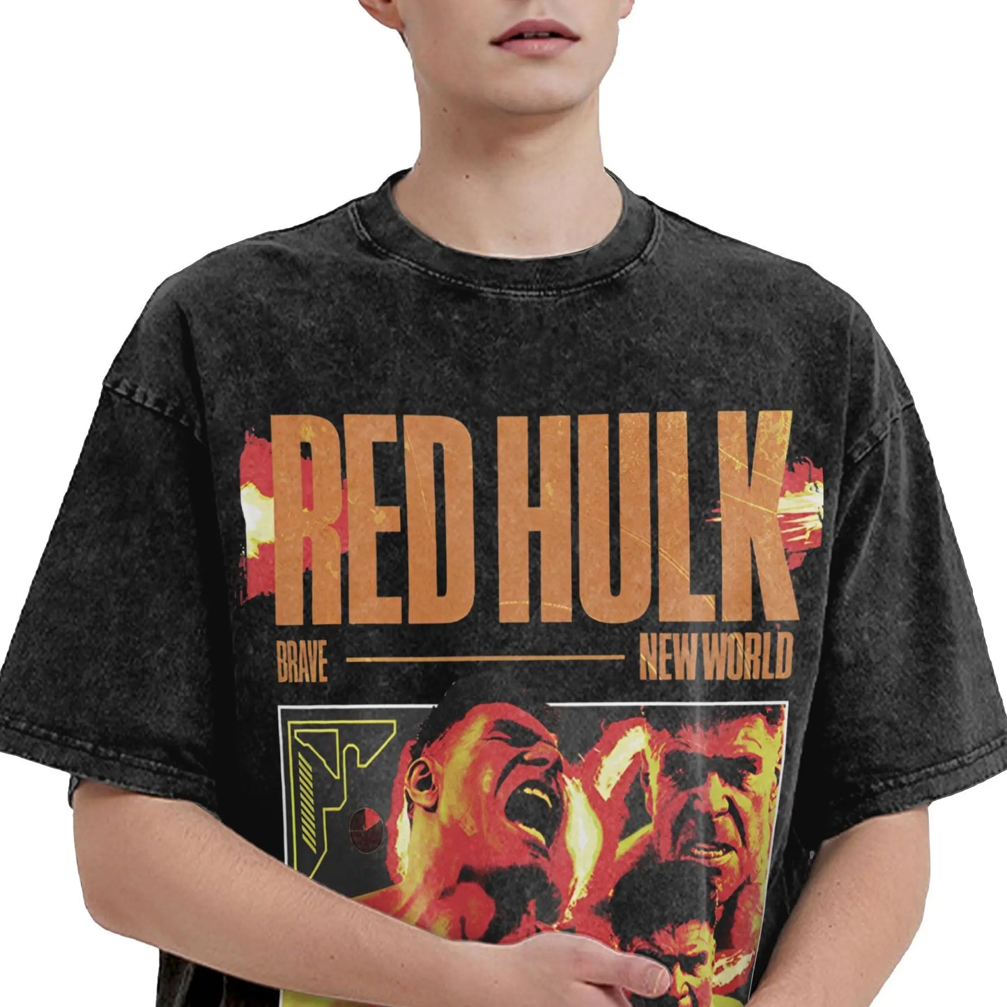 Red Hulk Washed Tee